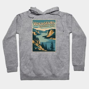 Voyageurs National Park Vintage Travel Poster Hoodie